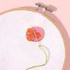 Abstract flower magnetic enamel needle minder