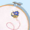 Blue Blooms enamel magnetic needle minder for embroidery