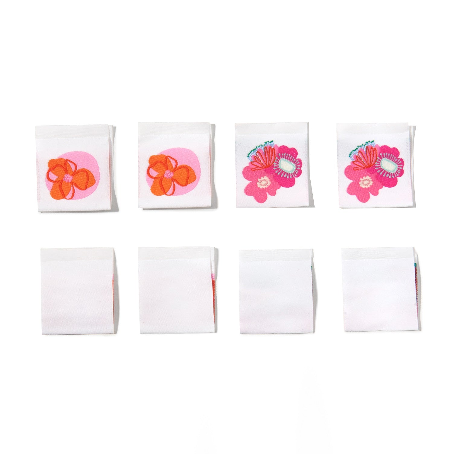 SOHMO Pink floral Sew-in clothing labels