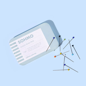 Cult fave - SOHMO Glass Head Pins. Perfect pins for all sewing projects