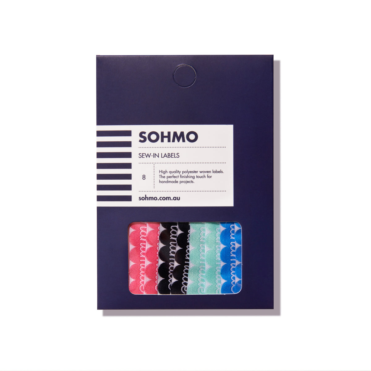 'Handmade' Script Endfold Labels - Scallop Design Woven Tags in 4 ...