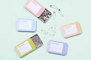 SOHMO Sewing pins in reusable tins with sliding lids