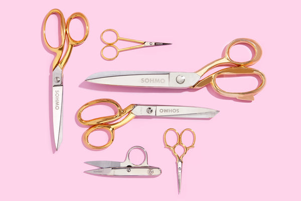 SOHMO Sewing Scissors with gold plated handles