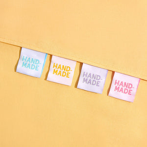SOHMO Sew-in clothing tags 'hand made' text