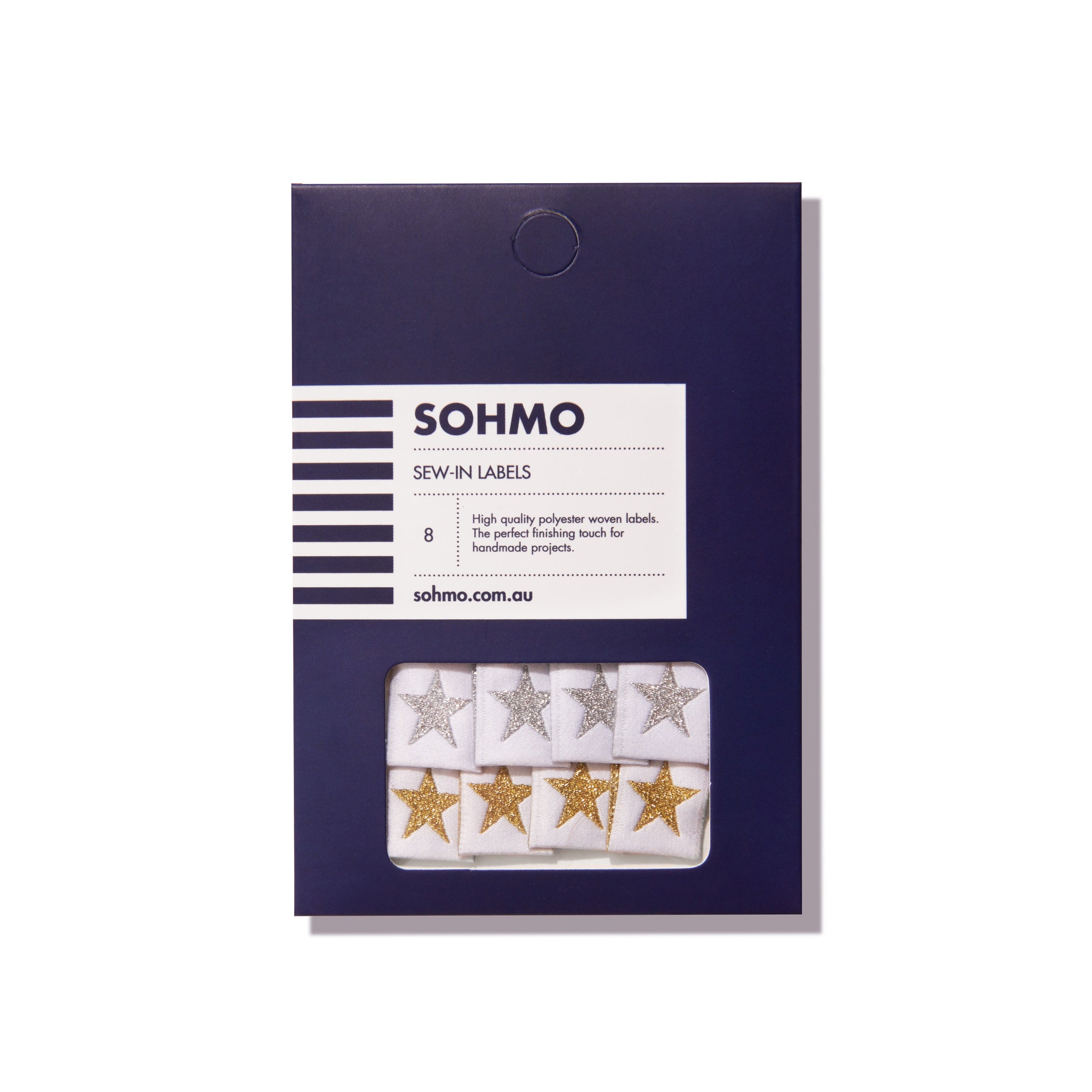 SOHMO - Sew-in Labels - Metallic Stars