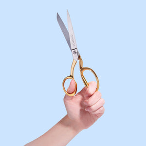 SOHMO Left handed sewing scissors with gold handles